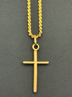 Jewelry 10k solid yellow gold pendant Cross charm 0.9 grams CROSS ONLY