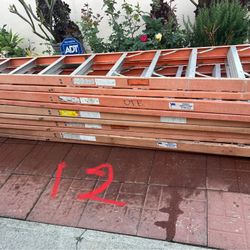 Escaleras de 12 pies de fibra de vidrio perfectas, condiciones casi nuevas $250 cada una 