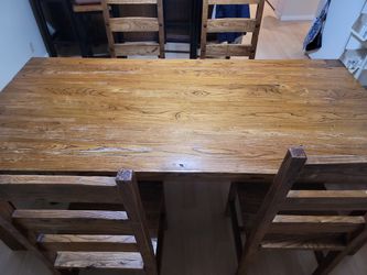 All Wood Table. Chairs Are Seperate Check Description For Prices