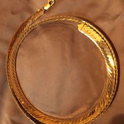 NEW 14K GOLD BRAIDED NECKLACE 