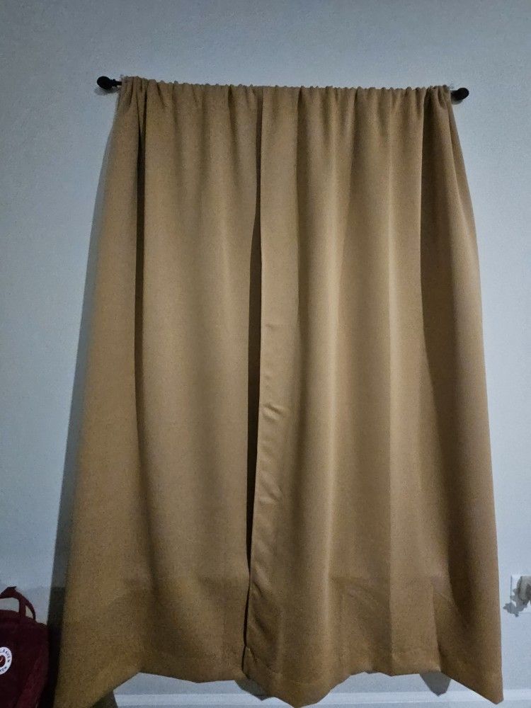 Gold Blackout Curtains Total Of 4 Panels