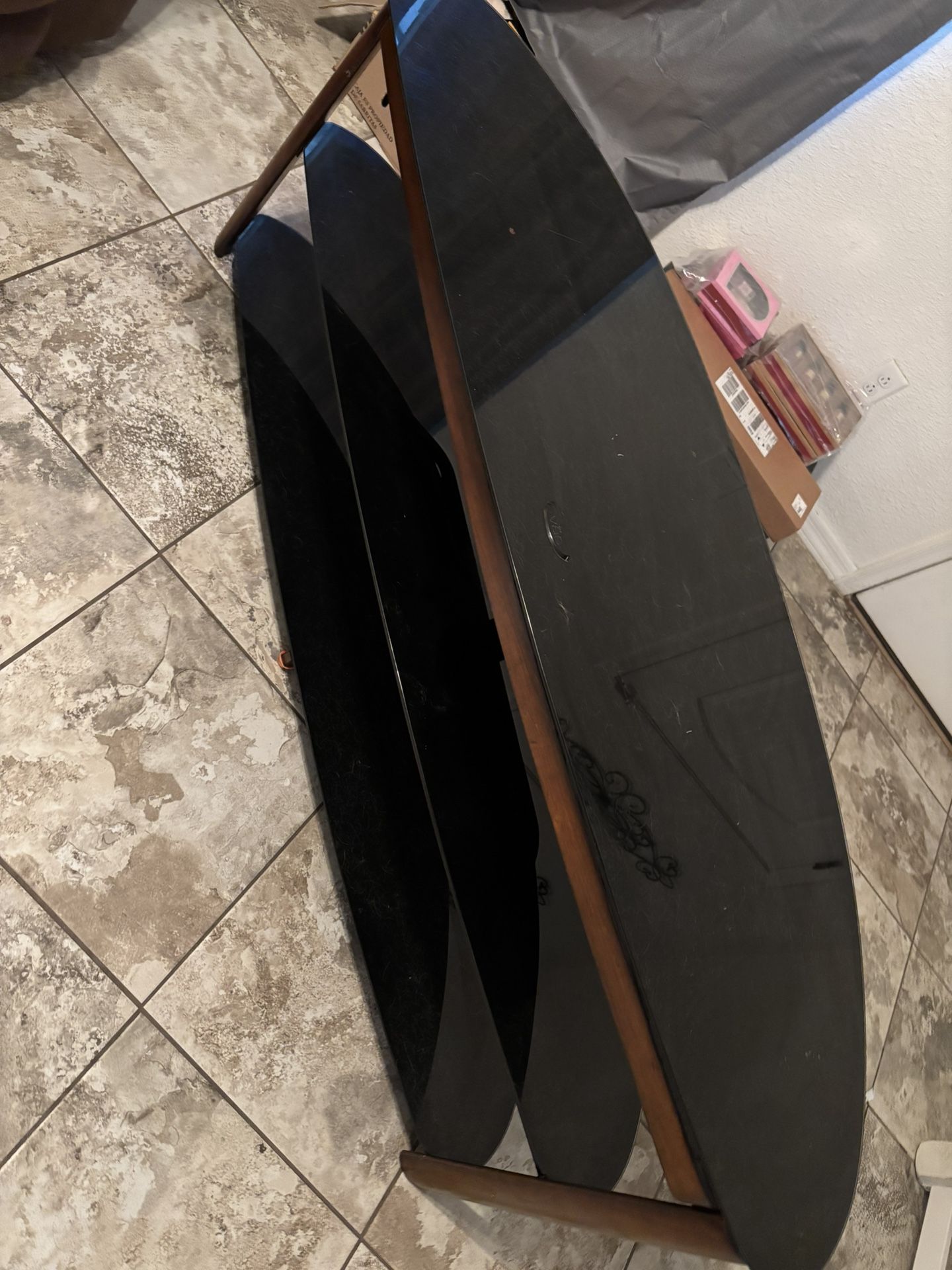 Black Glass Table 