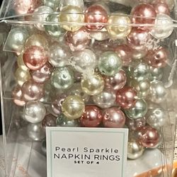 Pearl Napkin Rings Set Of 4