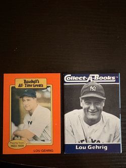 Lou Gehrig Baseball Cards Lot of 2