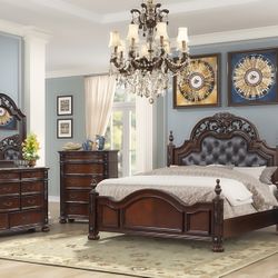 4PC King Bedroom Set 🔥 Xmas SALE 🎅🎄