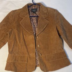 Beautiful Suede Leather Women’s Western Selene Sport Button Up Jacket.