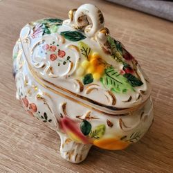 Italian Porcelain Dish With Lid