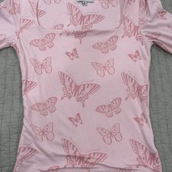 Faded Roses Butterfly Long Sleeve
