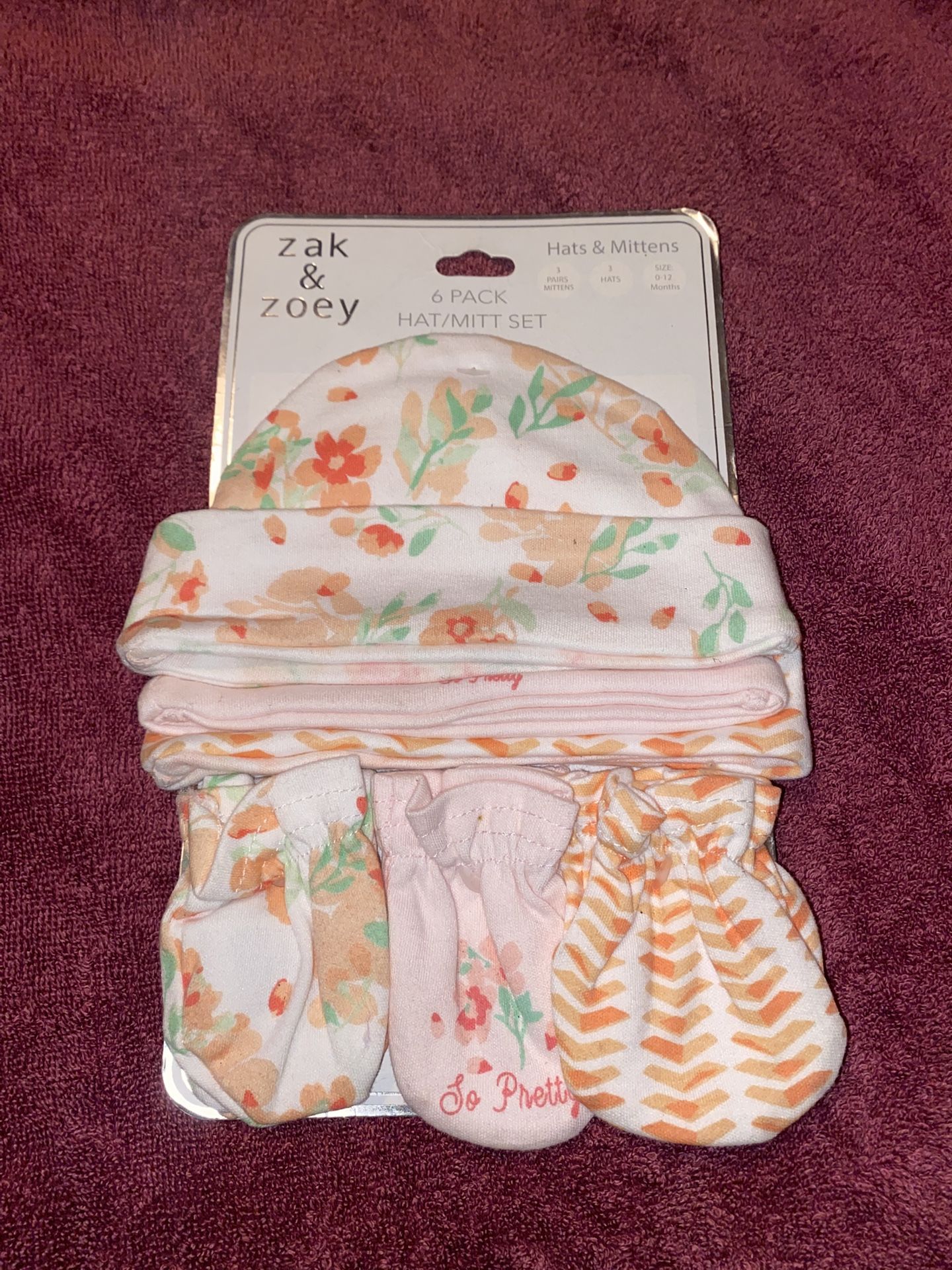 ZAK & ZOEY 6PK Hats/Mittens Sets