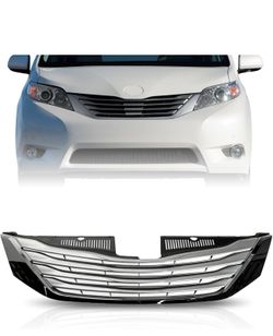Front Upper Bumper Grill Chrome Grille For Toyota Sienna