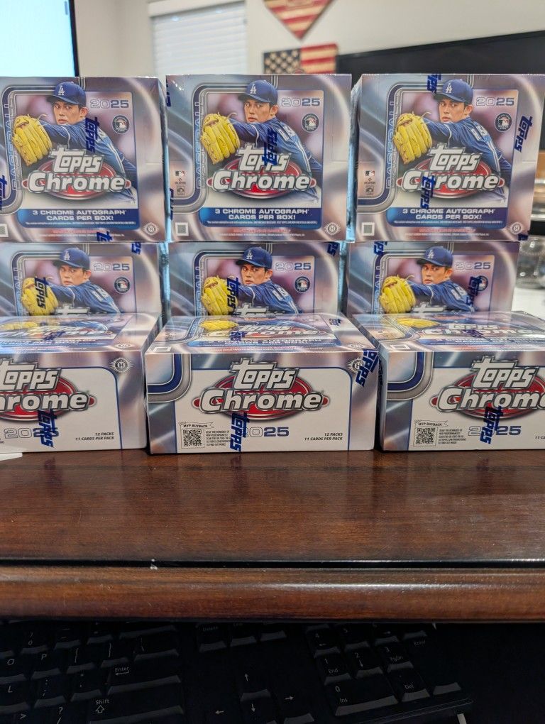 2025 Topps Chrome Baseball Jumbo Boxes Factory Sealed From A Fresh Case!