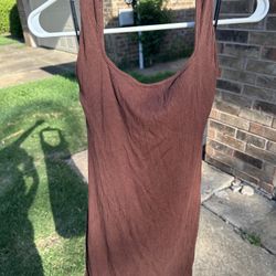 SHEIN Size S Brown Backless Dress 