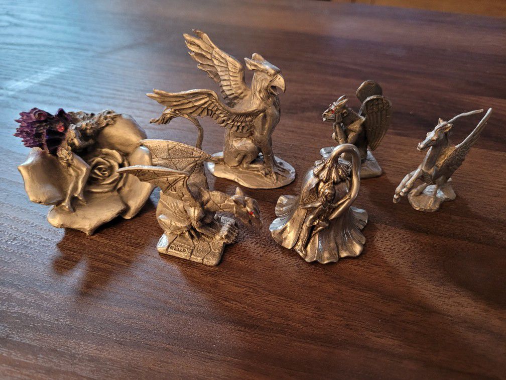 Pewter Mythical Creature Figurines