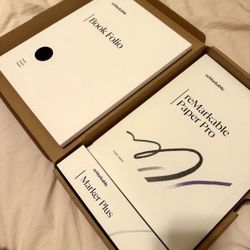 Remarkable paper pro 11.8” paper tablet with marker plus and book folio in mosaic weave 