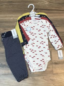 NEW 12m Carter’s 4 pack onesies + pants bundle - $15!!