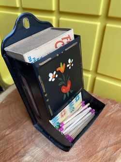 Antique matchbox holder
