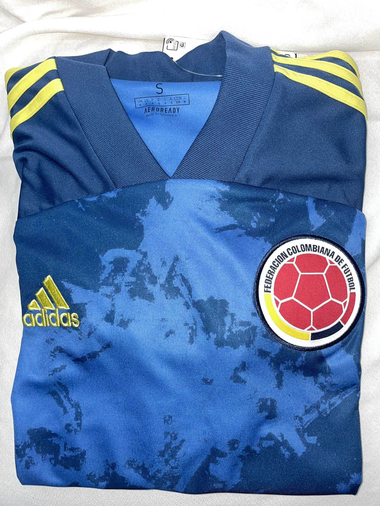 NEW- Authentic Away Colombia Jersey Blue