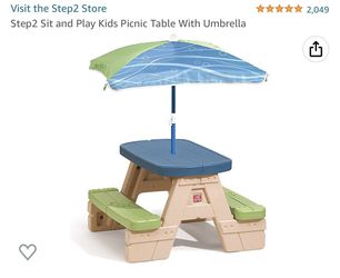 Step2 Sit and Play Kids Picnic Table With Umbrella