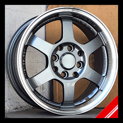 Brand New WDIM-AD0558
14X6.0 4X100/114.3 ET35 CB73.1 GUNMETAL / MACHINE LIP Wheels