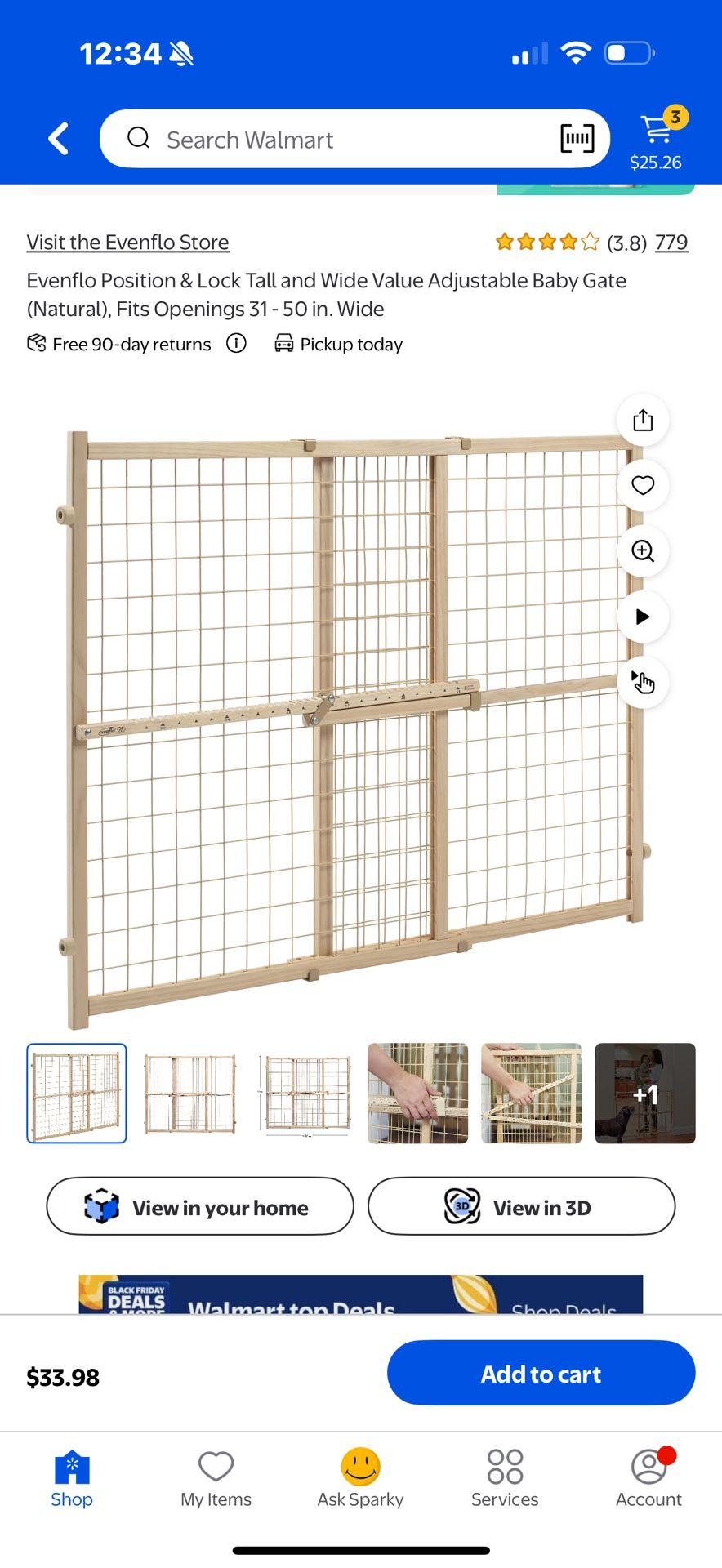 3 Baby Gates Available (various Sizes)