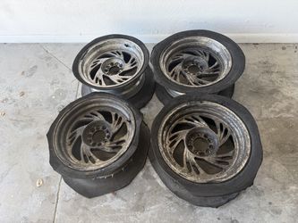 Eagle Alloy 17 inch wheels and old tires. 5 on 4.75, 5 on 4.5 lug