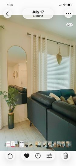 Arch Gold frame mirror