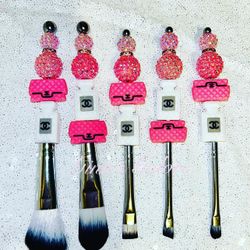 Channel Glitter Makeup Brushes 💄🛍️ 