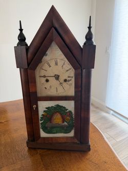 Antique New Haven Clock Co. Steeple “Sharp Gothic” Clock $50