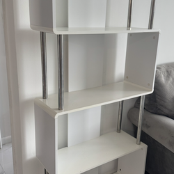 White Bookshelf - Modern Storage Shelves