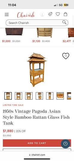 1950’s Vintage Pagoda Fish Tank