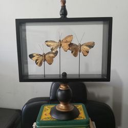 Unique Black And Gold Butterfly Table Piece