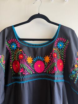 Plus Size Mexican Blouse Floral Tunic 3x-4x