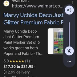 Glitter Fabric Paint Markers