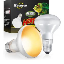 Brand: Haceryc Reptile Heat Lamp, Simulate Natural Sunlight Heat Light Bulbs 2 Pack 100W Amphibians Basking Heat Lamp Bulbs for Reptiles, Bearded Drag