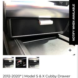 2012-2020 Model S & X Cubby Drawer Satin Black