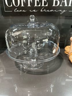 Princess House crystal Domed Cake plate