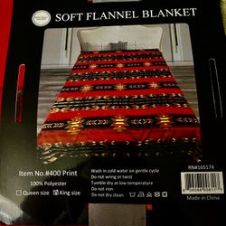 Soft Flannel Blanket Size King 100% Polyester 