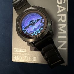 Garmin fēnix 7X Sapphire Solar 51mm Smartwatch - Carbon Gray DLC Titanium/Black 