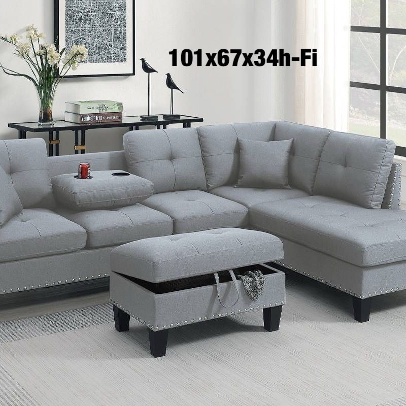 $349 Sectional With Ottomans 