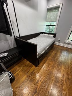 HEMNES Daybed frame with 3 drawers, black-brown, Twin