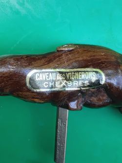 1930's Large French Laurent Siret Vine Wood Corkscrew