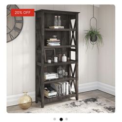 Tall 5 Shelf Bookcase