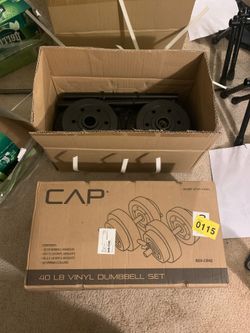 New CAP 40 lb dumbbell set adjustable