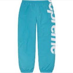 Supreme Big Logo Track Pants Teal Sz M