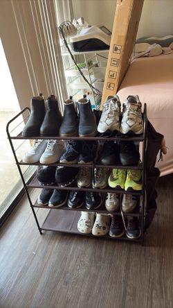 Shoe Organizer(15Pairs) including side pocket for keys