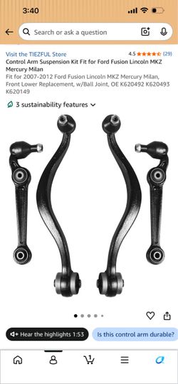 Front Lower Control Arm Kit for Ford Fusion