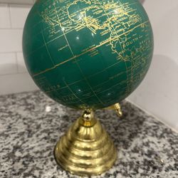 Green And Metallic Gold Globe 