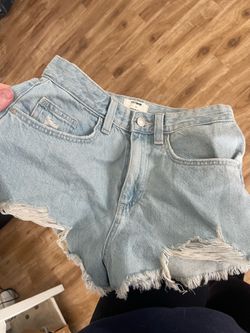 cotton on light wash shorts