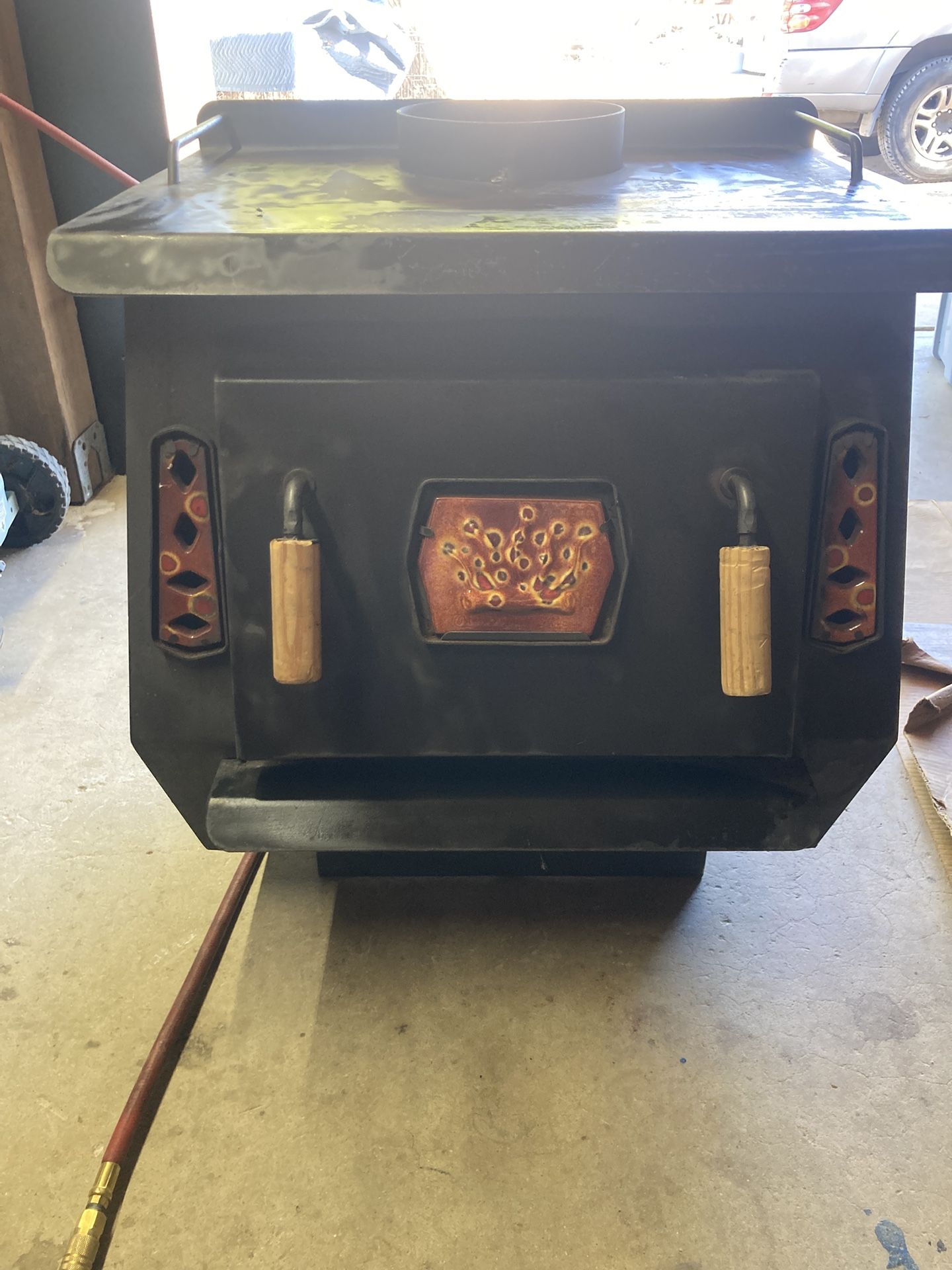 Woodburning fireplace