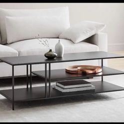 West Elm Coffee Table – Modern Metal (48”)